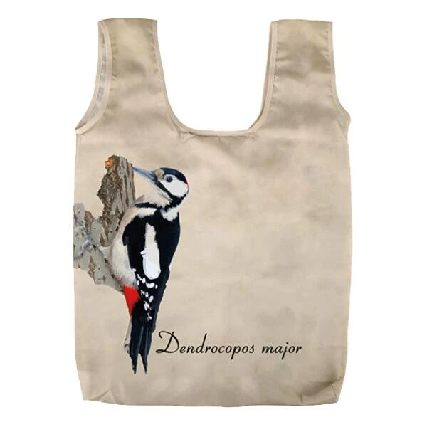ESSCHERT DESIGN Opvouwbare Tas Vogelprint 1 ESSCHERT DESIGN Opvouwbare Tas Vogelprint