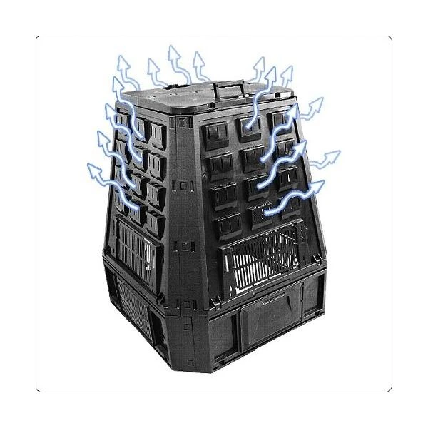 Compostvat Zwart 630 Liter 4 Compostvat Zwart 630 Liter - Afbeelding 4