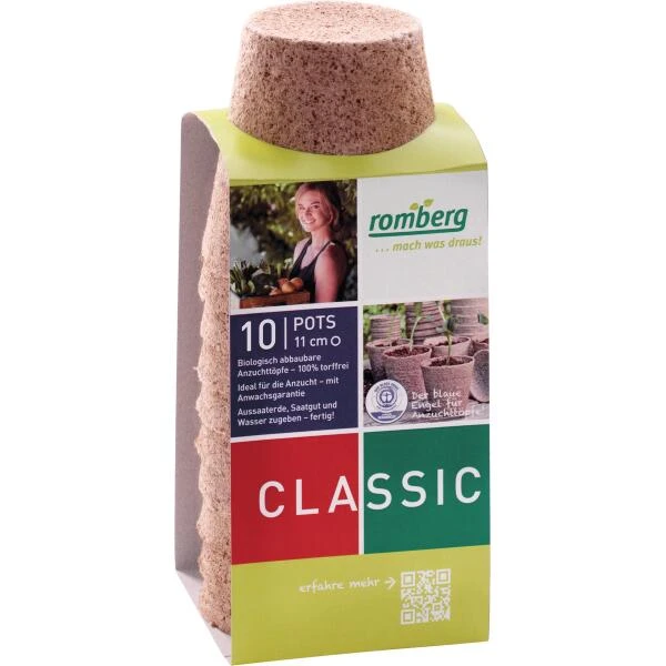 Vezelpotjes Rond 11 Cm - Biologisch Afbreekbaar - Set Van 10 Stuks 1 Vezelpotjes Rond 11 Cm - Biologisch Afbreekbaar - Set Van 10 Stuks