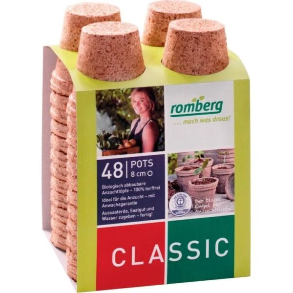 Vezelpotjes Rond 8 Cm - Biologisch Afbreekbaar - Set Van 48 Stuks 1 Vezelpotjes Rond 8 Cm - Biologisch Afbreekbaar - Set Van 48 Stuks