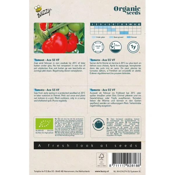 Tomaten Ace 55VF BIO 2 Tomaten Ace 55VF BIO - Afbeelding 2